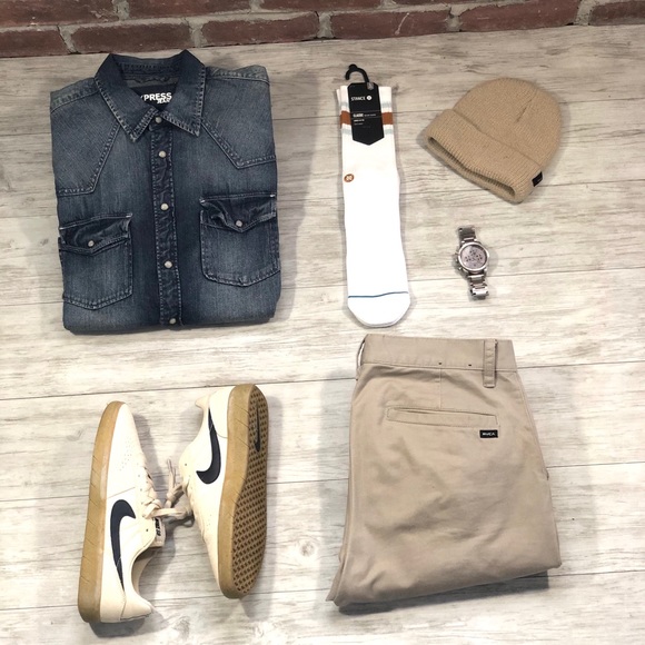 Express Other - Express Denim Button-Up